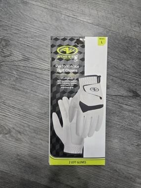 Athletic Works Performance Golf Gloves - White with Black Accents
